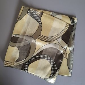 20"x20" Small Square Print Scarf Gold